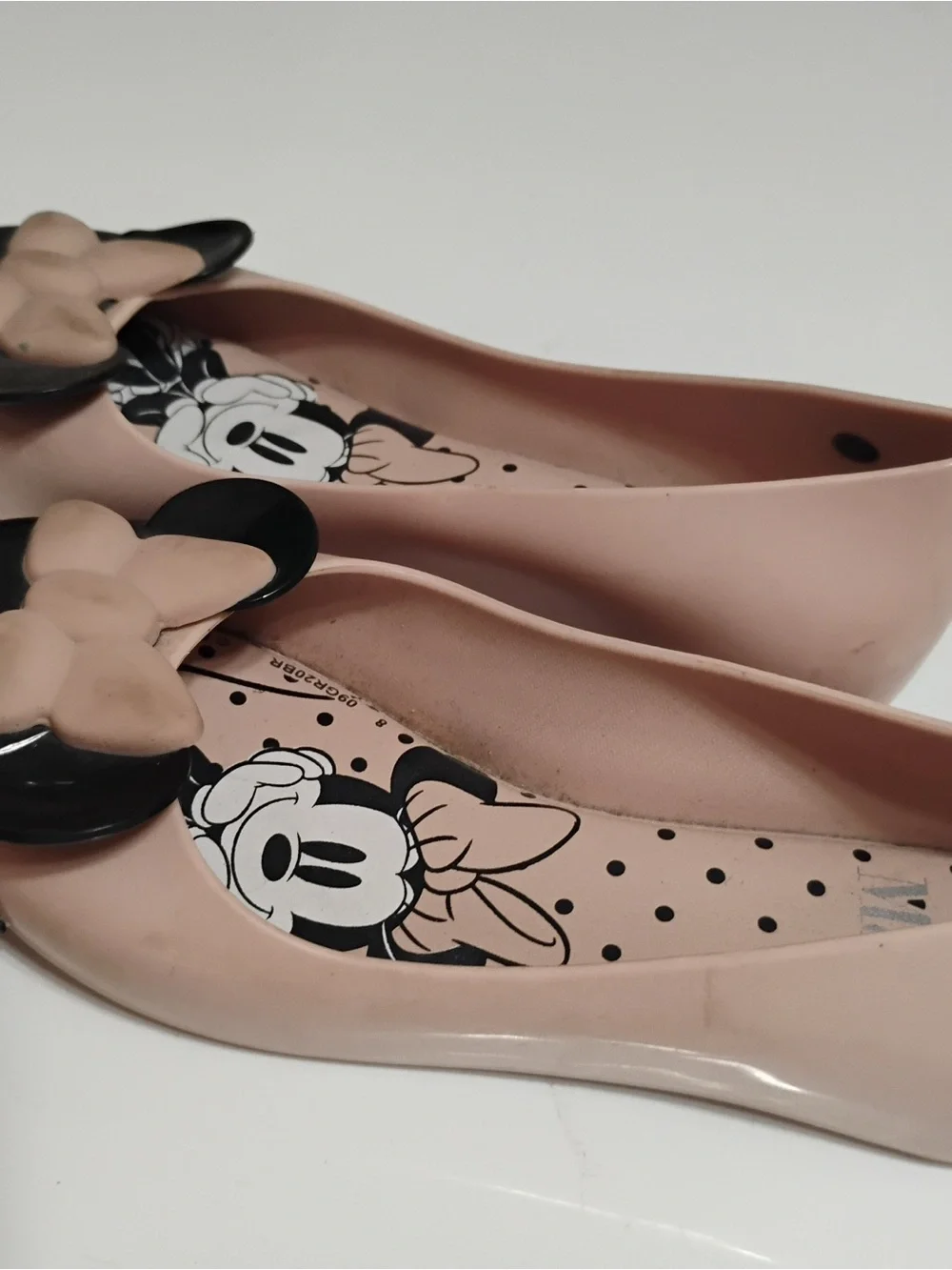Mini Melissa Pink Minnie Mouse Jelly Ballet Flats Girls 4years old